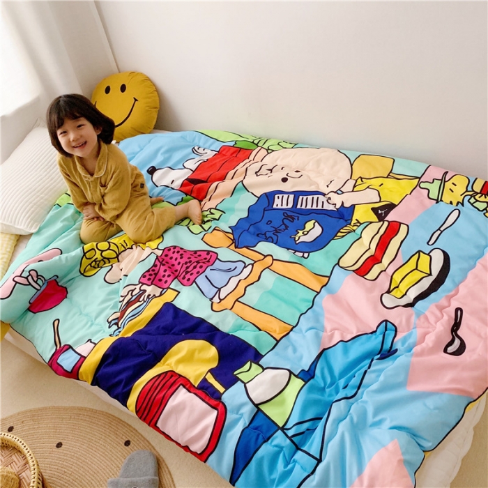 91家纺网 家纺一手货源 找家纺 星期八 新款趣味冬被 史努比早餐