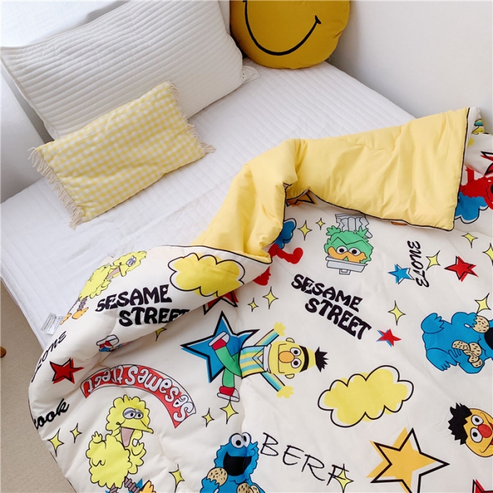 91家纺网 家纺一手货源 找家纺 星期八 新款趣味冬被 芝麻街