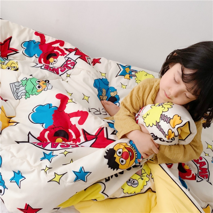 91家纺网 家纺一手货源 找家纺 星期八 新款趣味冬被 芝麻街