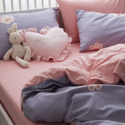 91家纺网 家纺一手货源 找家纺 梦家居全棉韩国简约宜家纯棉四件套床上用品