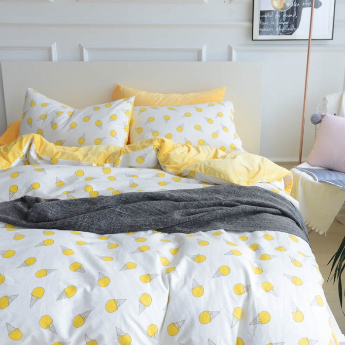 91家纺网 家纺一手货源 找家纺 （总）梦家居 2017韩国简约A棉B绒四件套