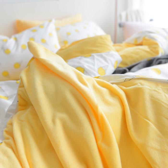 91家纺网 家纺一手货源 找家纺 （总）梦家居 2017韩国简约A棉B绒四件套