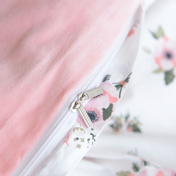 91家纺网 家纺一手货源 找家纺 梦家居 2017韩国简约A棉B绒四件套花束-绒