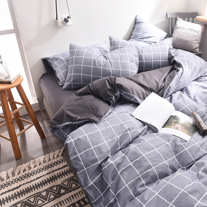 91家纺网 家纺一手货源 找家纺 梦家居 韩国简约风格系列四件套回忆