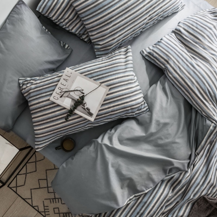 91家纺网 家纺一手货源 找家纺 梦家居 2018新款北欧简约冷淡风套件艾伦