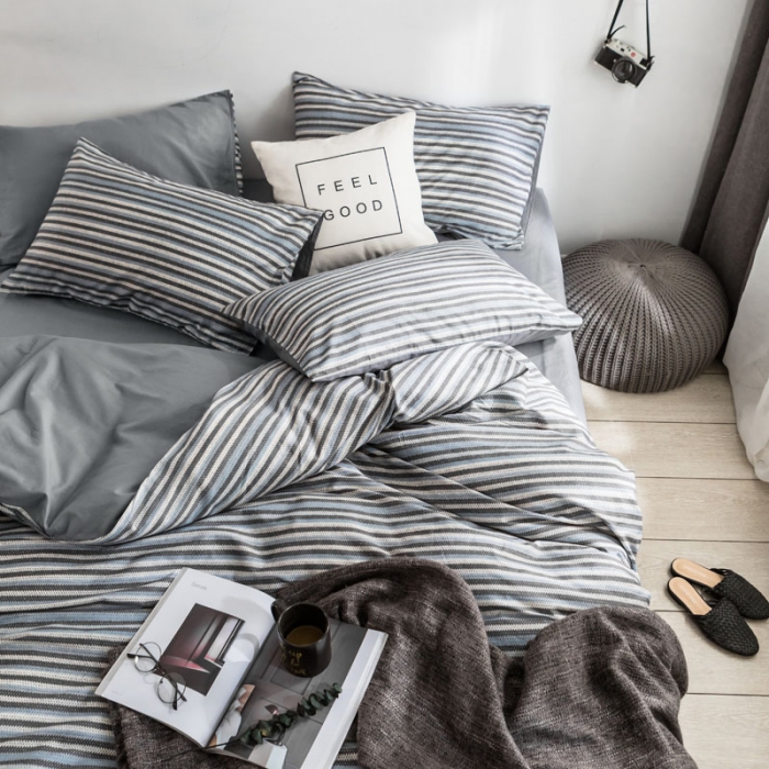 91家纺网 家纺一手货源 找家纺 梦家居 2018新款北欧简约冷淡风套件艾伦