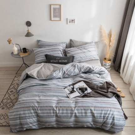 91家纺网 家纺一手货源 找家纺 （总）梦家居 2018新款北欧简约冷淡风套件