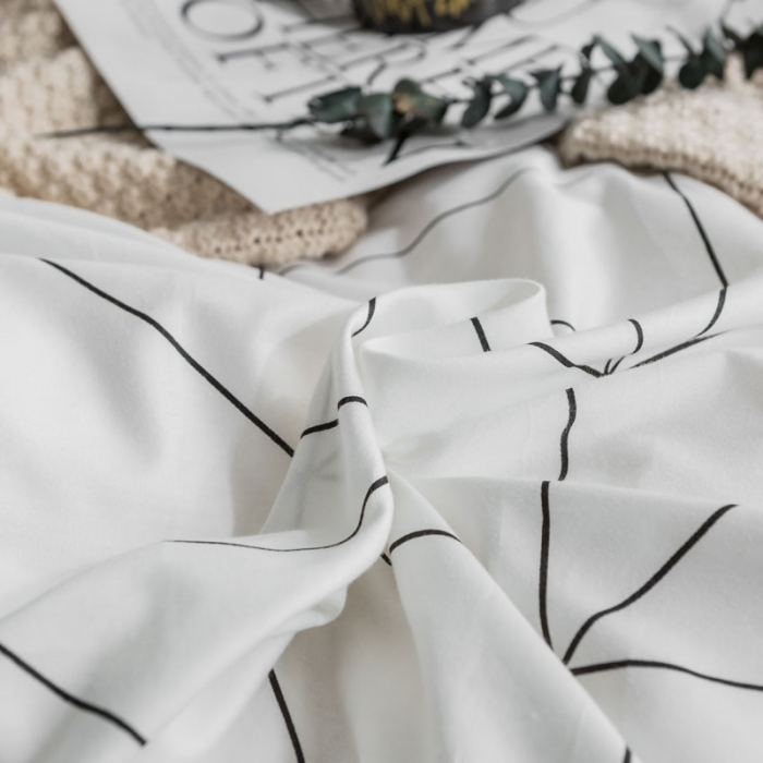 91家纺网 家纺一手货源 找家纺 梦家居 2018新款北欧简约冷淡风套件艾米尔浅黄