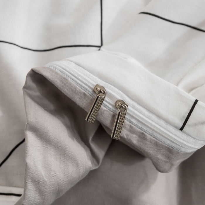 91家纺网 家纺一手货源 找家纺 梦家居 2018新款北欧简约冷淡风套件艾米尔浅灰