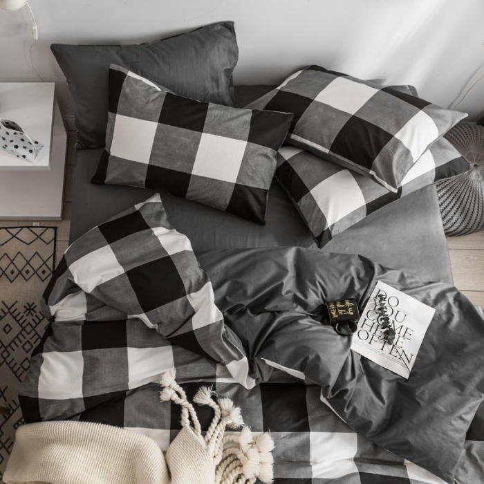 91家纺网 家纺一手货源 找家纺 梦家居 2018新款北欧简约冷淡风套件奥尼尔