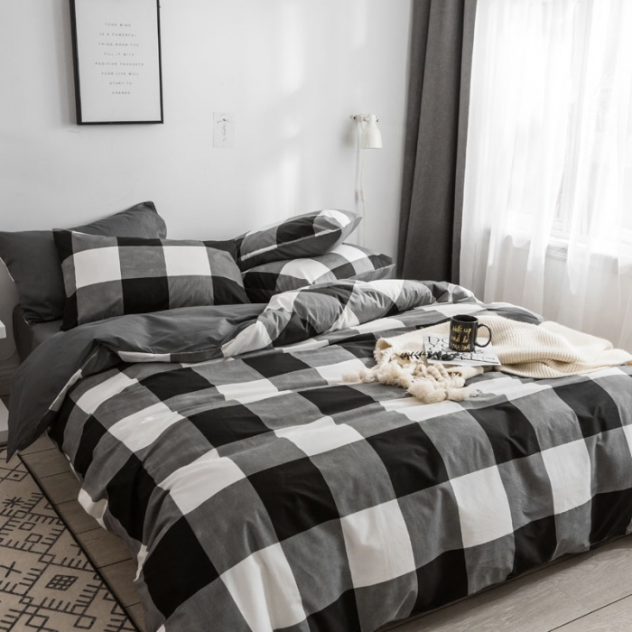 91家纺网 家纺一手货源 找家纺 梦家居 2018新款北欧简约冷淡风套件奥尼尔