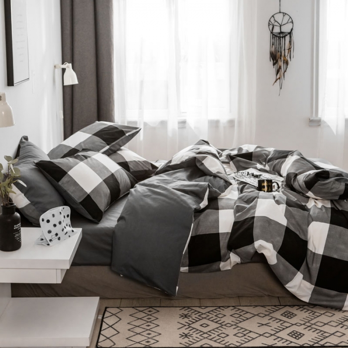 91家纺网 家纺一手货源 找家纺 梦家居 2018新款北欧简约冷淡风套件奥尼尔