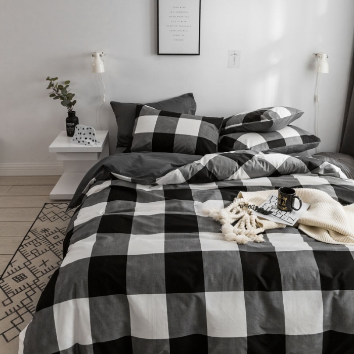 91家纺网 家纺一手货源 找家纺 梦家居 2018新款北欧简约冷淡风套件奥尼尔