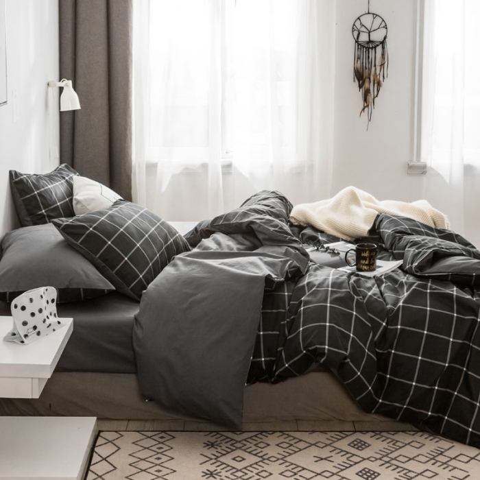 91家纺网 家纺一手货源 找家纺 梦家居 2018新款北欧简约冷淡风套件柏林