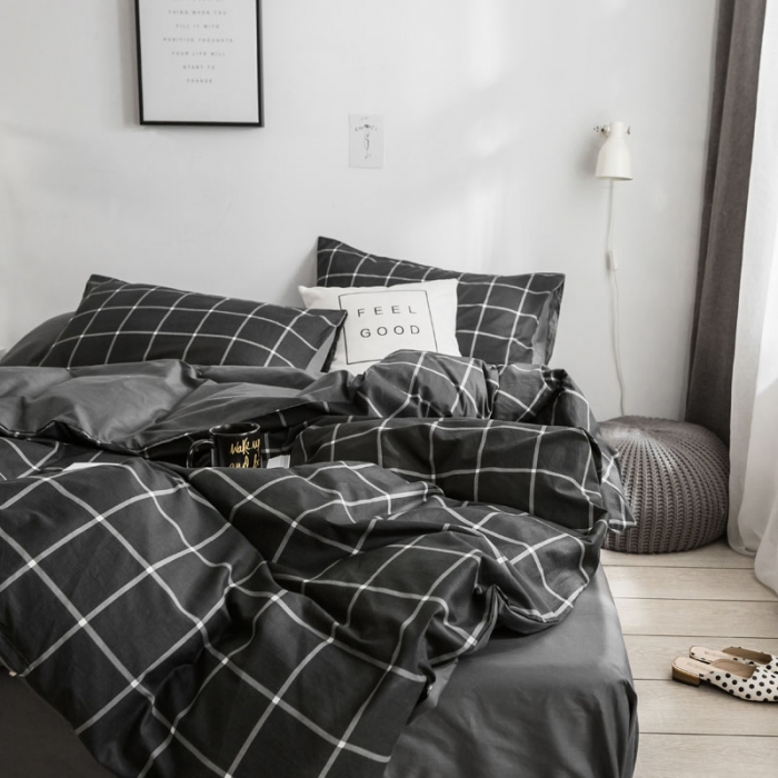 91家纺网 家纺一手货源 找家纺 梦家居 2018新款北欧简约冷淡风套件柏林