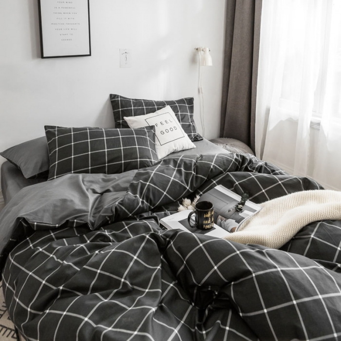 91家纺网 家纺一手货源 找家纺 梦家居 2018新款北欧简约冷淡风套件柏林