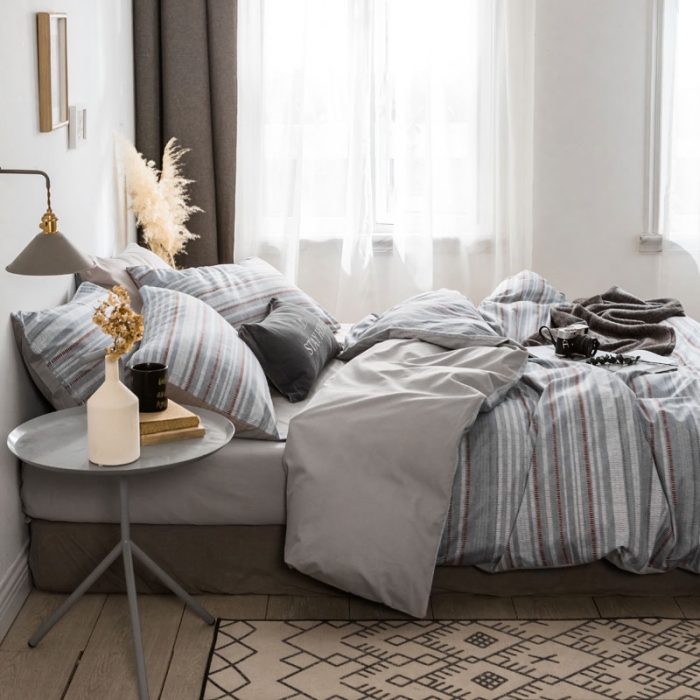 91家纺网 家纺一手货源 找家纺 梦家居 2018新款北欧简约冷淡风套件格拉斯