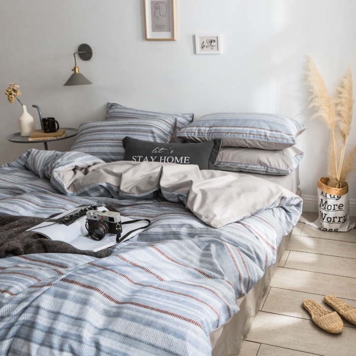 91家纺网 家纺一手货源 找家纺 梦家居 2018新款北欧简约冷淡风套件格拉斯