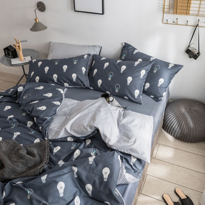 91家纺网 家纺一手货源 找家纺 梦家居 2018新款北欧简约冷淡风套件卡西尔兰