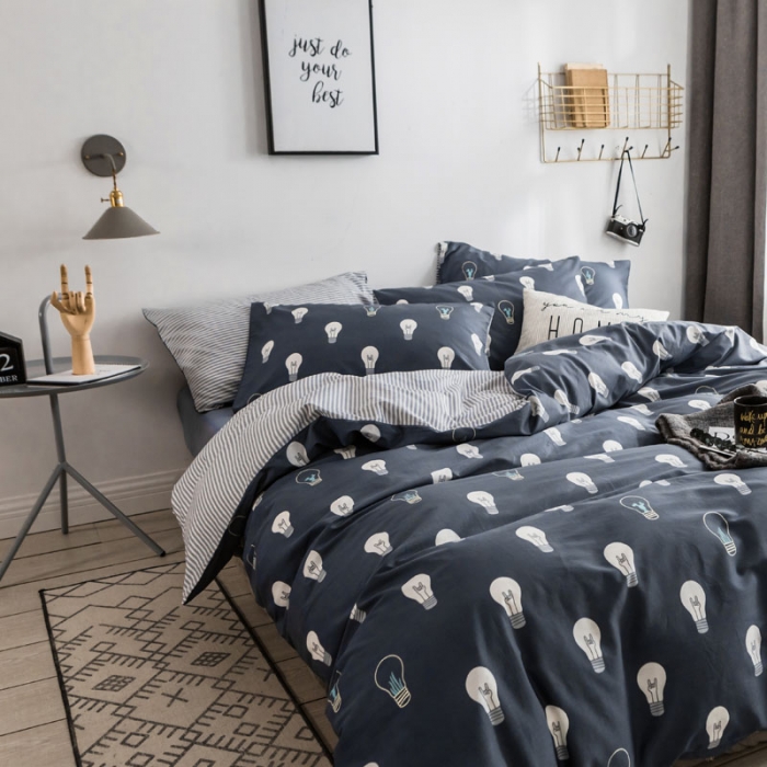 91家纺网 家纺一手货源 找家纺 梦家居 2018新款北欧简约冷淡风套件卡西尔兰