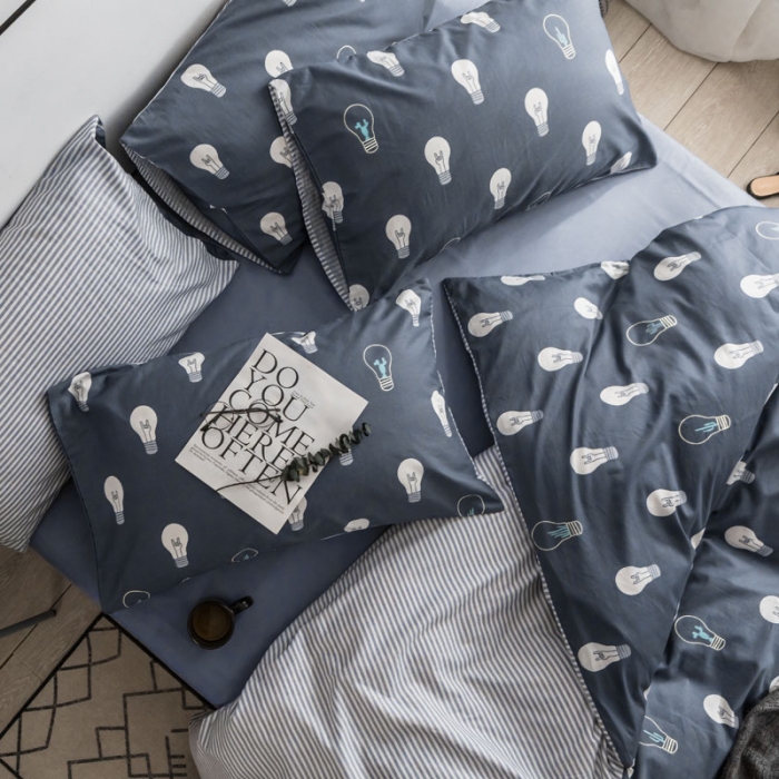 91家纺网 家纺一手货源 找家纺 梦家居 2018新款北欧简约冷淡风套件卡西尔兰