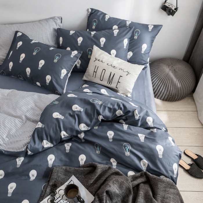 91家纺网 家纺一手货源 找家纺 梦家居 2018新款北欧简约冷淡风套件卡西尔兰