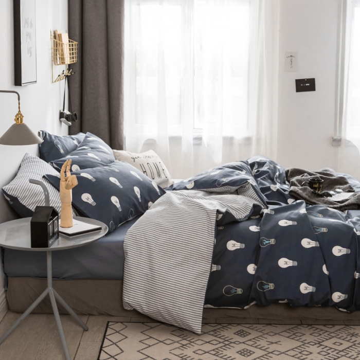 91家纺网 家纺一手货源 找家纺 梦家居 2018新款北欧简约冷淡风套件卡西尔兰