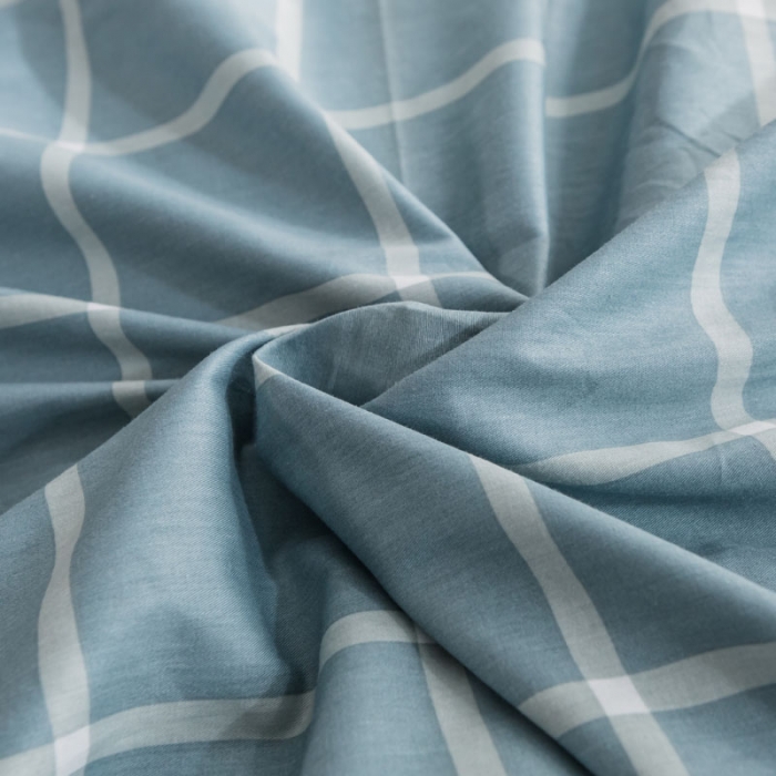 91家纺网 家纺一手货源 找家纺 梦家居 2018新款北欧简约冷淡风套件蓝调