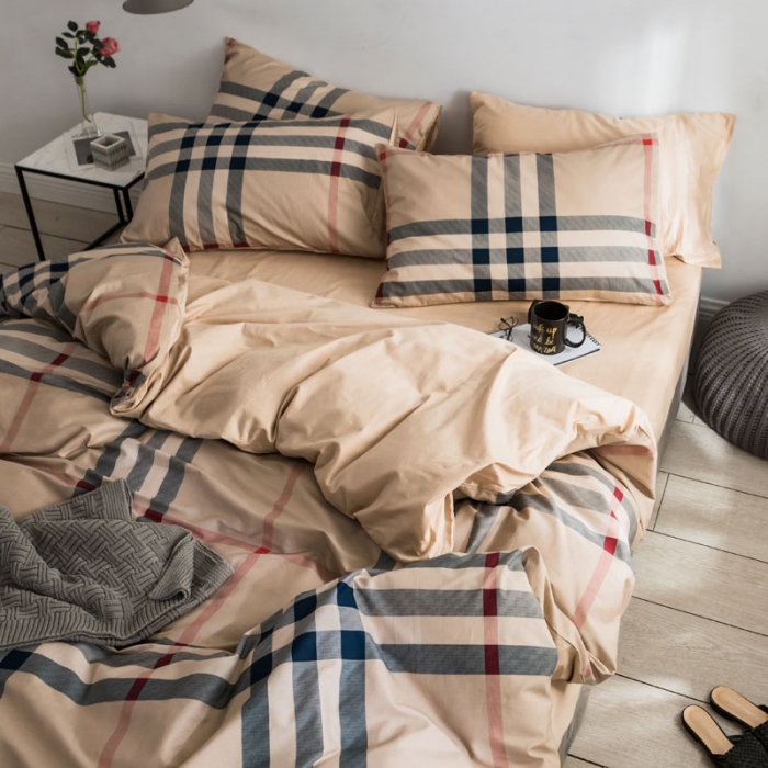 91家纺网 家纺一手货源 找家纺 梦家居 2018新款北欧简约冷淡风套件英格兰