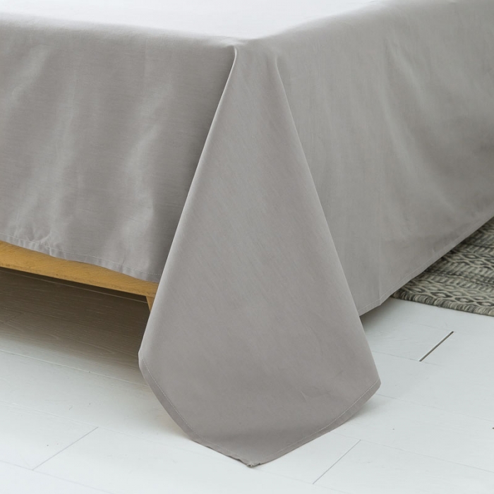 91家纺网 家纺一手货源 找家纺 梦家居 全棉床单单品 纯浅灰