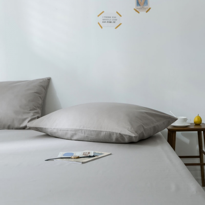 91家纺网 家纺一手货源 找家纺 梦家居 全棉床单单品 纯浅灰