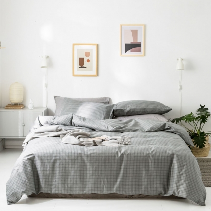 91家纺网 家纺一手货源 找家纺 （总）梦家居 2019新品北欧简约全棉四件套