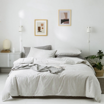 91家纺网 家纺一手货源 找家纺 （总）梦家居 2019新品北欧简约全棉四件套