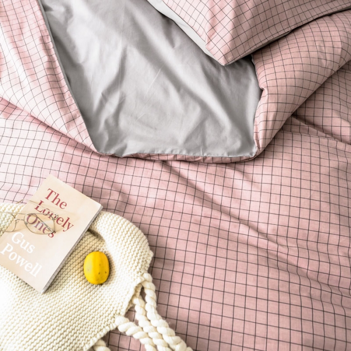 91家纺网 家纺一手货源 找家纺 梦家居 2019新品北欧简约全棉四件套 韵格