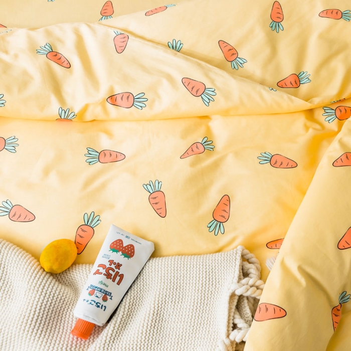 91家纺网 家纺一手货源 找家纺 梦家居 2019新品卡通全棉四件套 小萝卜