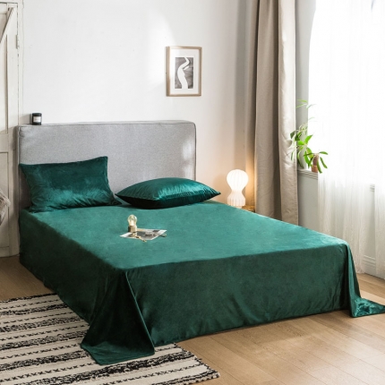 91家纺网 家纺一手货源 找家纺 (总）梦家居 2019素色水晶绒床单单品