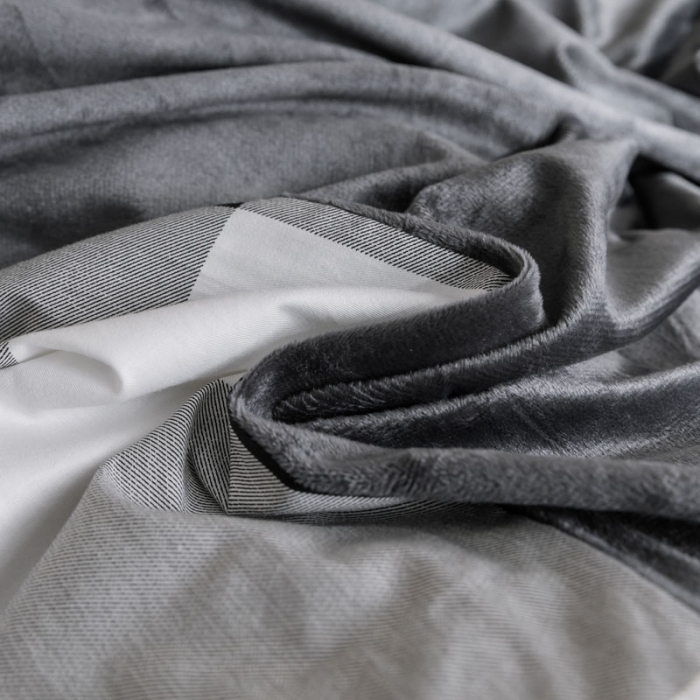 91家纺网 家纺一手货源 找家纺 梦家居 2019新款A棉B绒四件套 奥尼尔绒