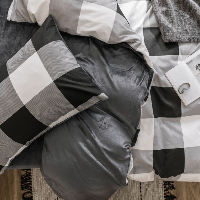 91家纺网 家纺一手货源 找家纺 梦家居 2019新款A棉B绒四件套 奥尼尔绒