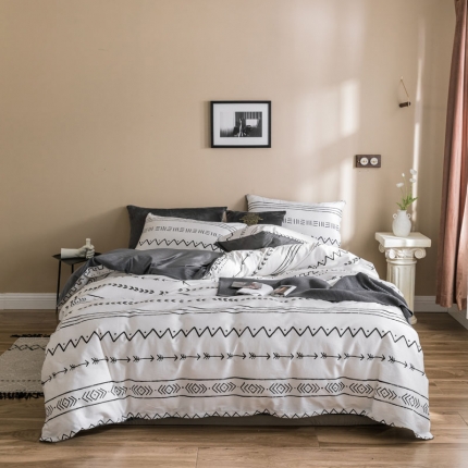 91家纺网 家纺一手货源 找家纺 梦家居 2019新款A棉B绒四件套 巴洛克绒