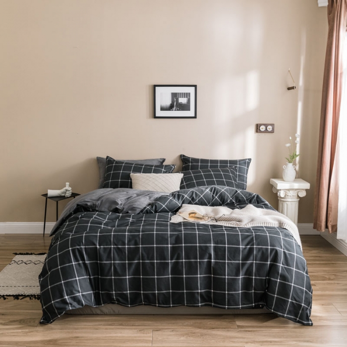 91家纺网 家纺一手货源 找家纺 梦家居 2019新款A棉B绒四件套 柏林绒