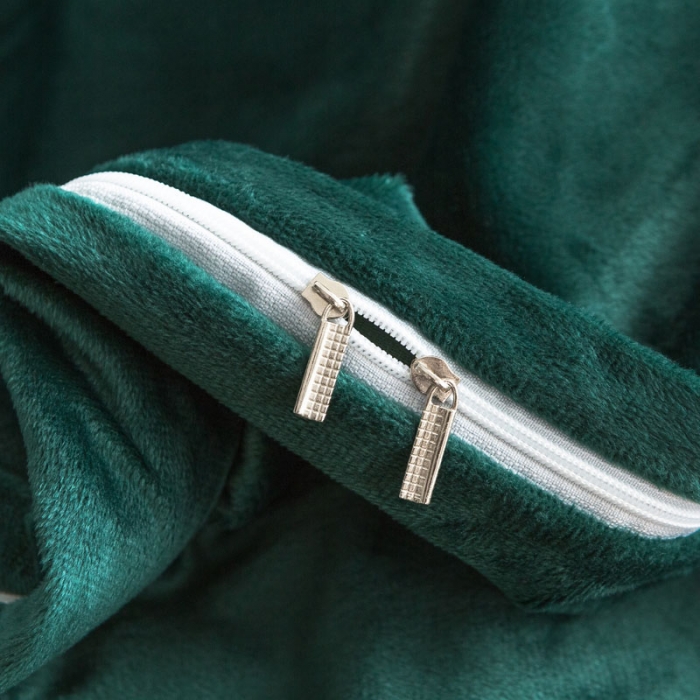 91家纺网 家纺一手货源 找家纺 梦家居 2019韩国简约素色天鹅绒四件套 墨绿色