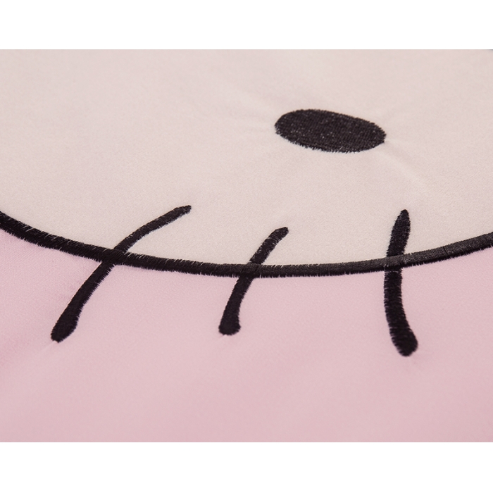 91家纺网 家纺一手货源 找家纺 绒世界 2018新款水洗棉（床单/床笠/床裙）可爱KT粉