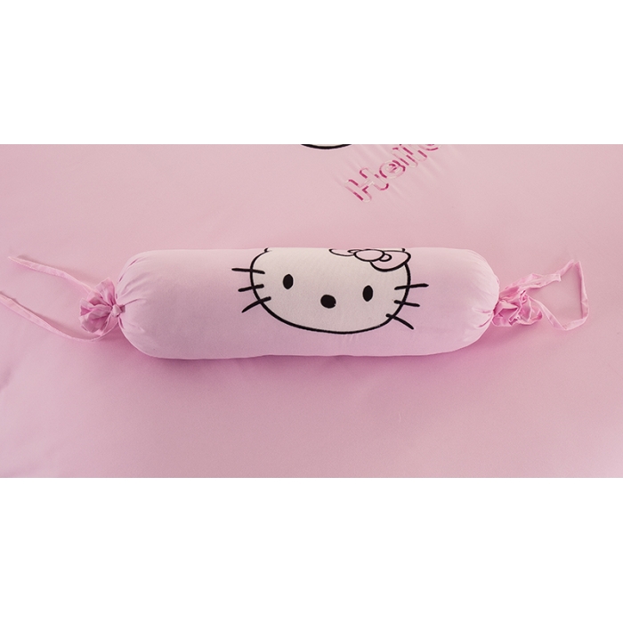 91家纺网 家纺一手货源 找家纺 绒世界 2018新款水洗棉（床单/床笠/床裙）可爱KT粉