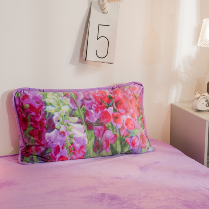 91家纺网 家纺一手货源 找家纺 欧冠家纺 2018印花牛奶绒爆款四件套 熏衣草