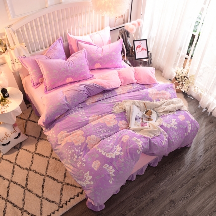 91家纺网 家纺一手货源 找家纺 欧冠家纺 8D雕花爆款四件套 婀娜多姿