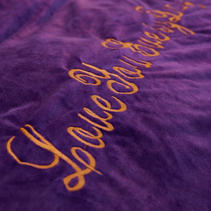 91家纺网 家纺一手货源 找家纺 欧冠家纺 2018秋冬美式宝宝绒绣花水晶绒加厚四件套 冷艳紫