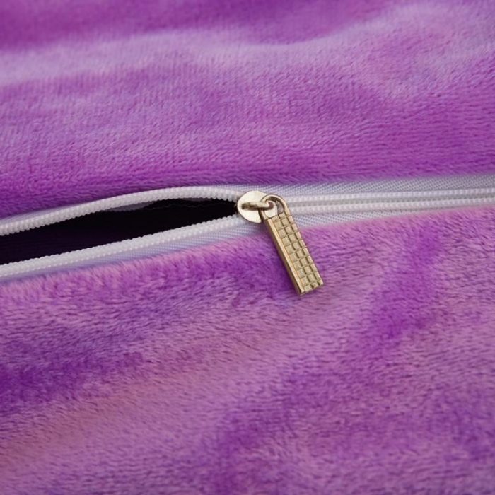 91家纺网 家纺一手货源 找家纺 欧冠家纺 2018秋冬美式宝宝绒绣花水晶绒加厚四件套 冷艳紫