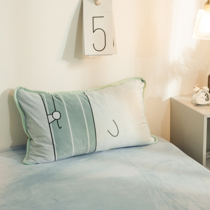 91家纺网 家纺一手货源 找家纺 绒世界 2018印花牛奶绒爆款四件套 小雨伞