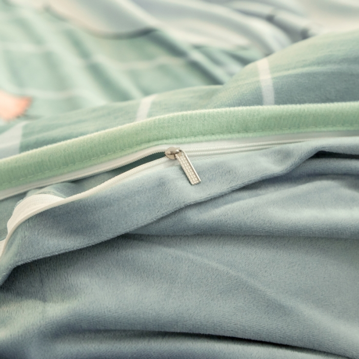 91家纺网 家纺一手货源 找家纺 绒世界 2018印花牛奶绒爆款四件套 小雨伞