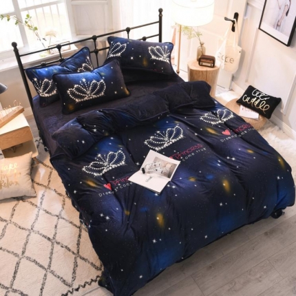 91家纺网 家纺一手货源 找家纺 （总）绒世界 2018秋冬印花牛奶绒爆款四件套第二版